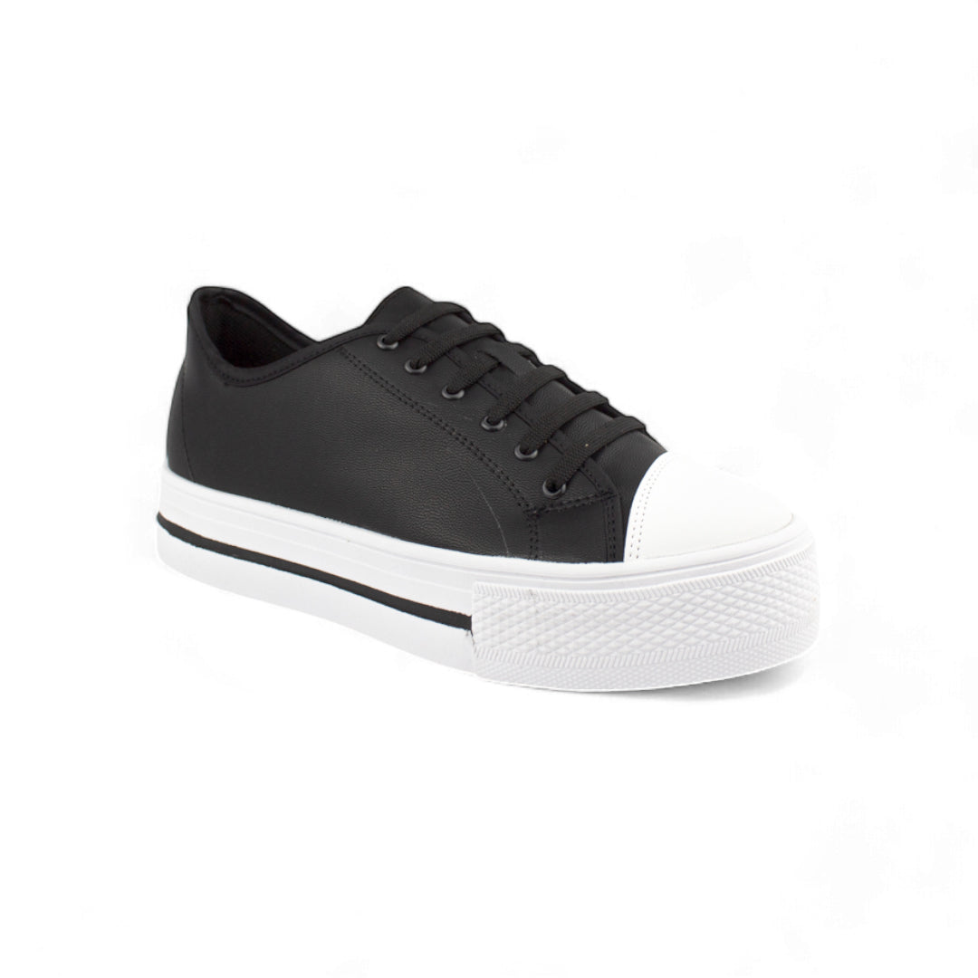 Birmania Casual Negro| Tenis casual suela alta