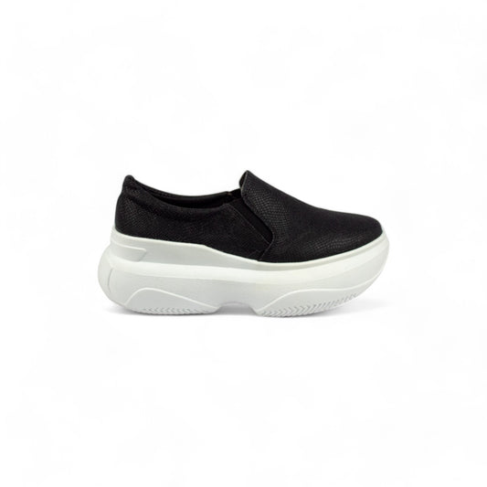 Chunky Slip Negro | Tenis de Plataforma Mujer