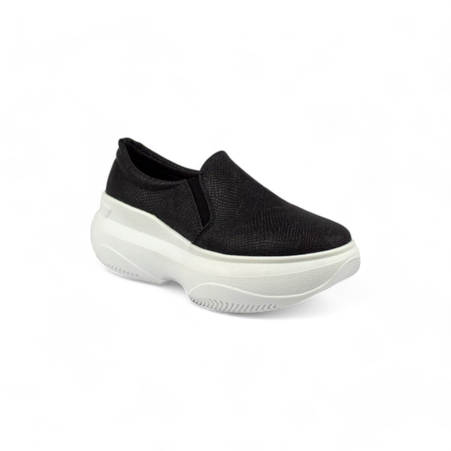 Chunky Slip Negro | Tenis de Plataforma Mujer