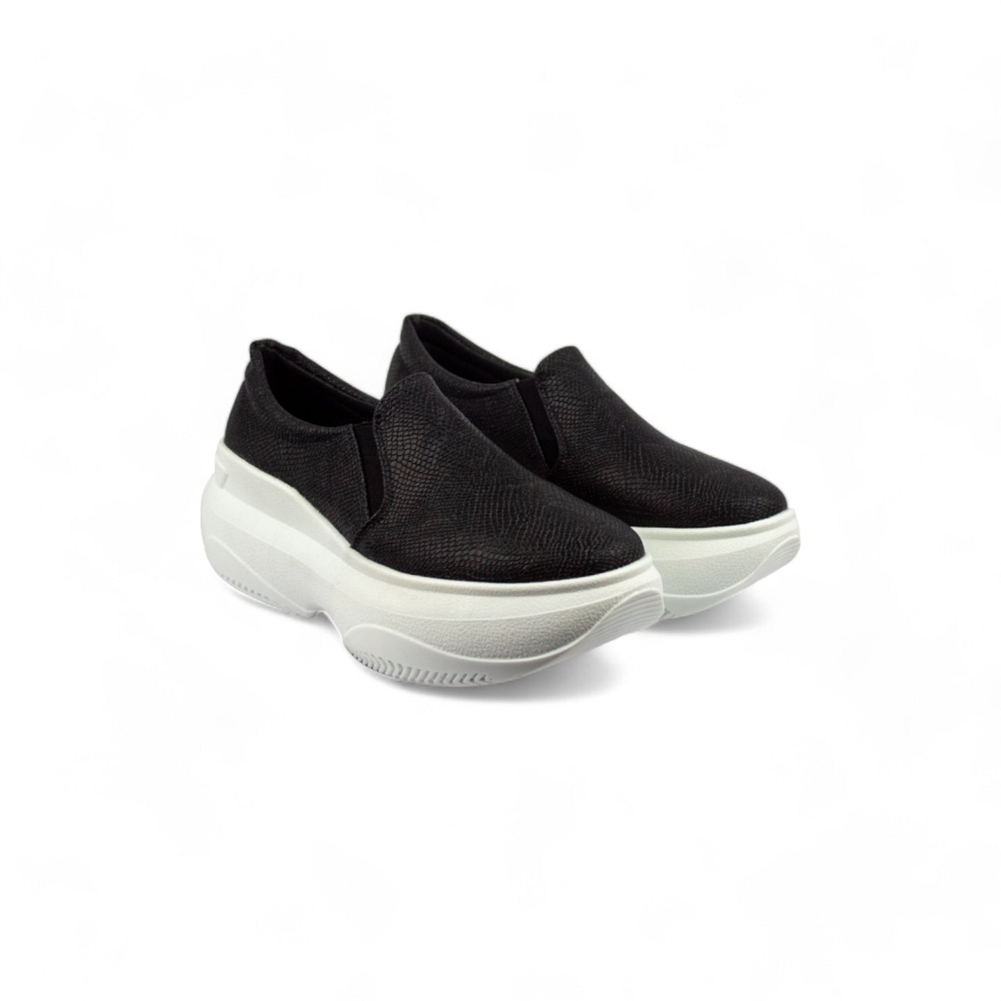 Chunky Slip Negro | Tenis de Plataforma Mujer