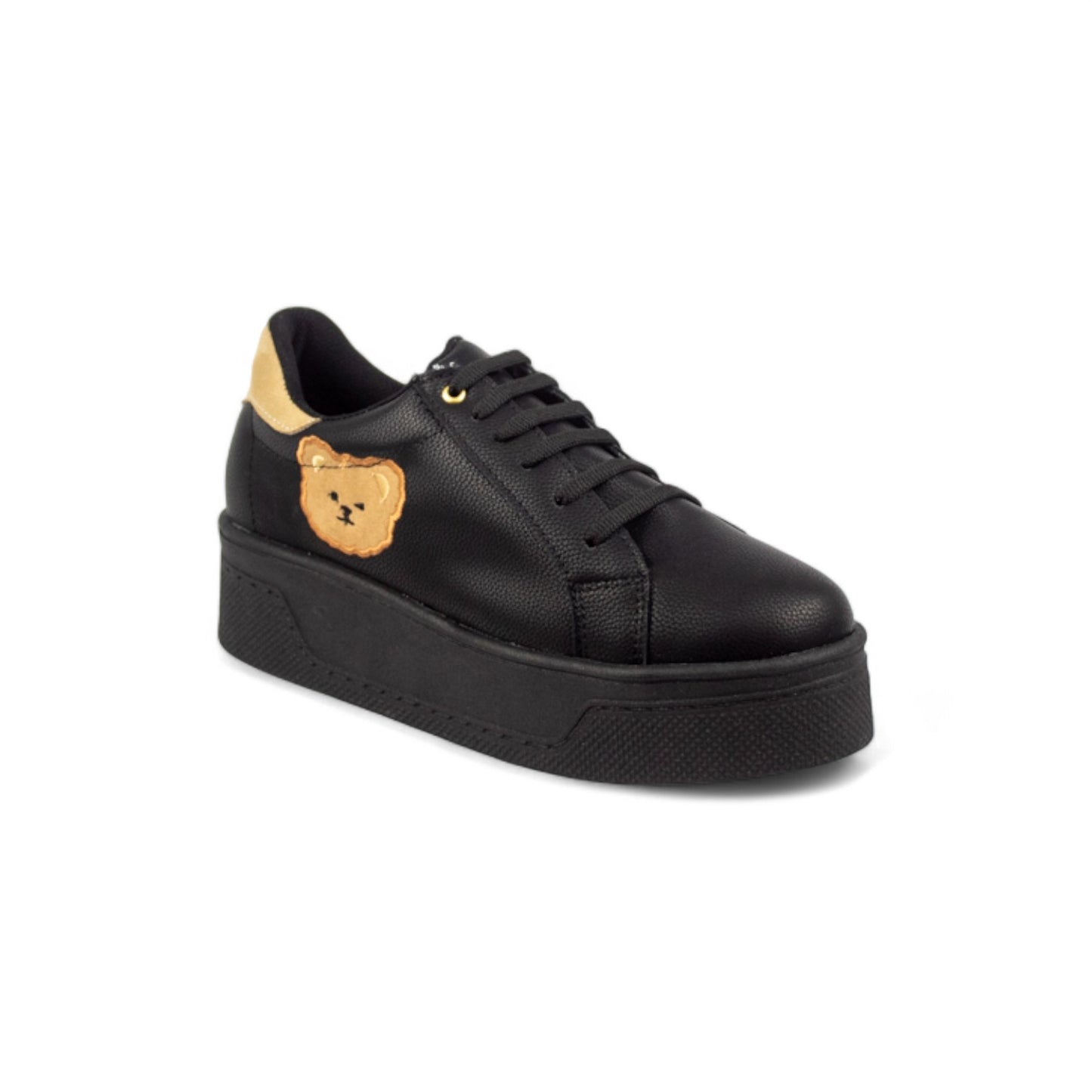 Teddy Bear Black  | Tenis con bordado de oso para mujer