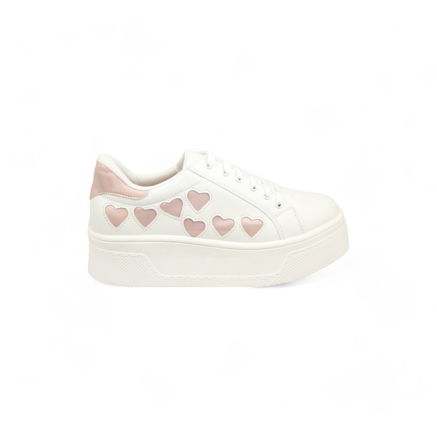 Leena Love Rosa | Tenis casual con corazones