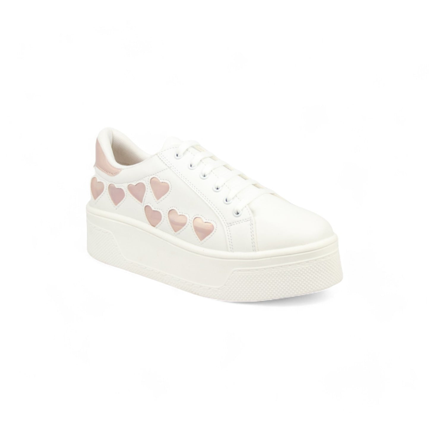 Leena Love Rosa | Tenis casual con corazones