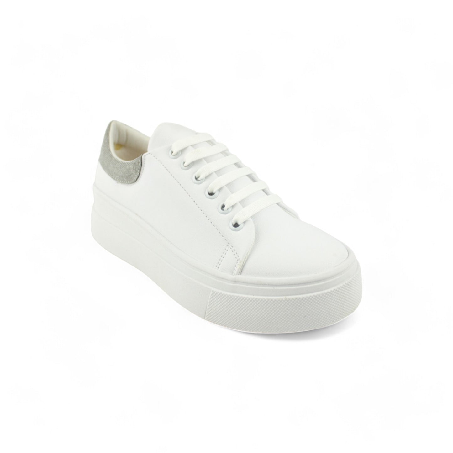 Paris Blanco / Plata  | Tenis Casual con Brillos