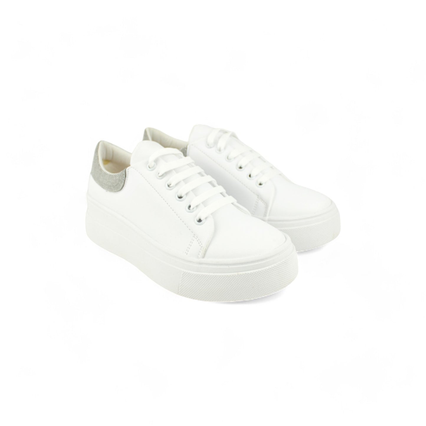 Paris Blanco / Plata  | Tenis Casual con Brillos