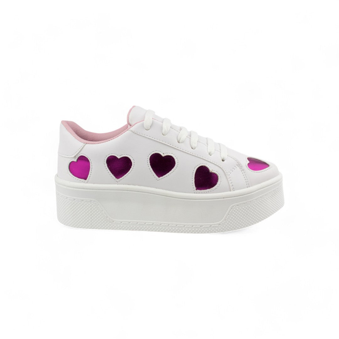 Leena Love Fiusha | Tenis casual con corazones