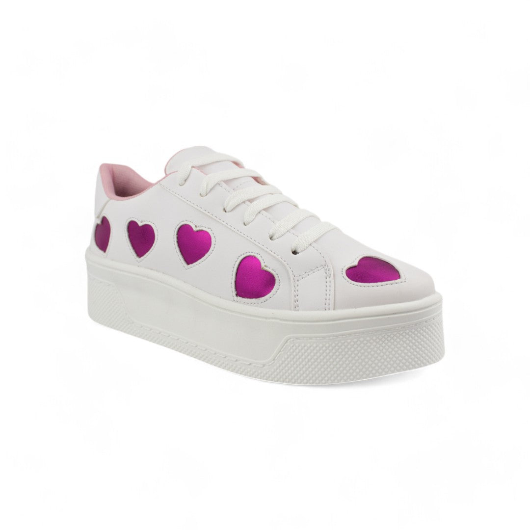 Leena Love Fiusha | Tenis casual con corazones