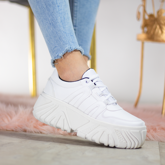 Chunky Blanco | Tenis de plataforma mujer - EMME 