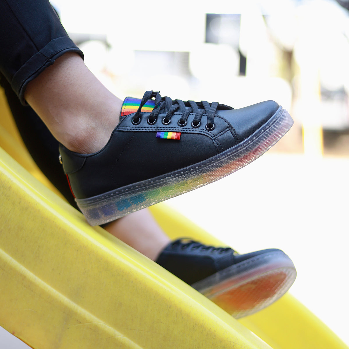 Cristal Rainbow Negro | Tenis casual negro