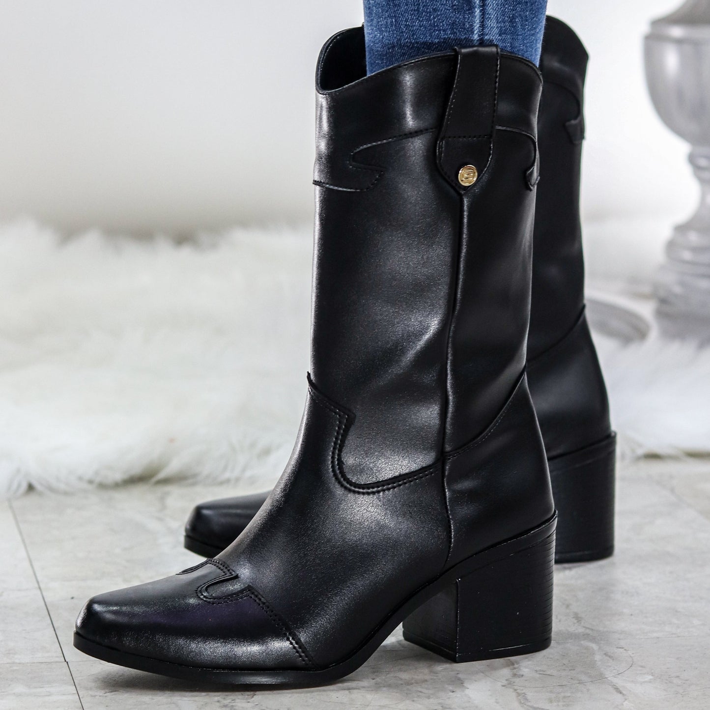 Western Negro | Botin casual vaquero mujer - EMME 