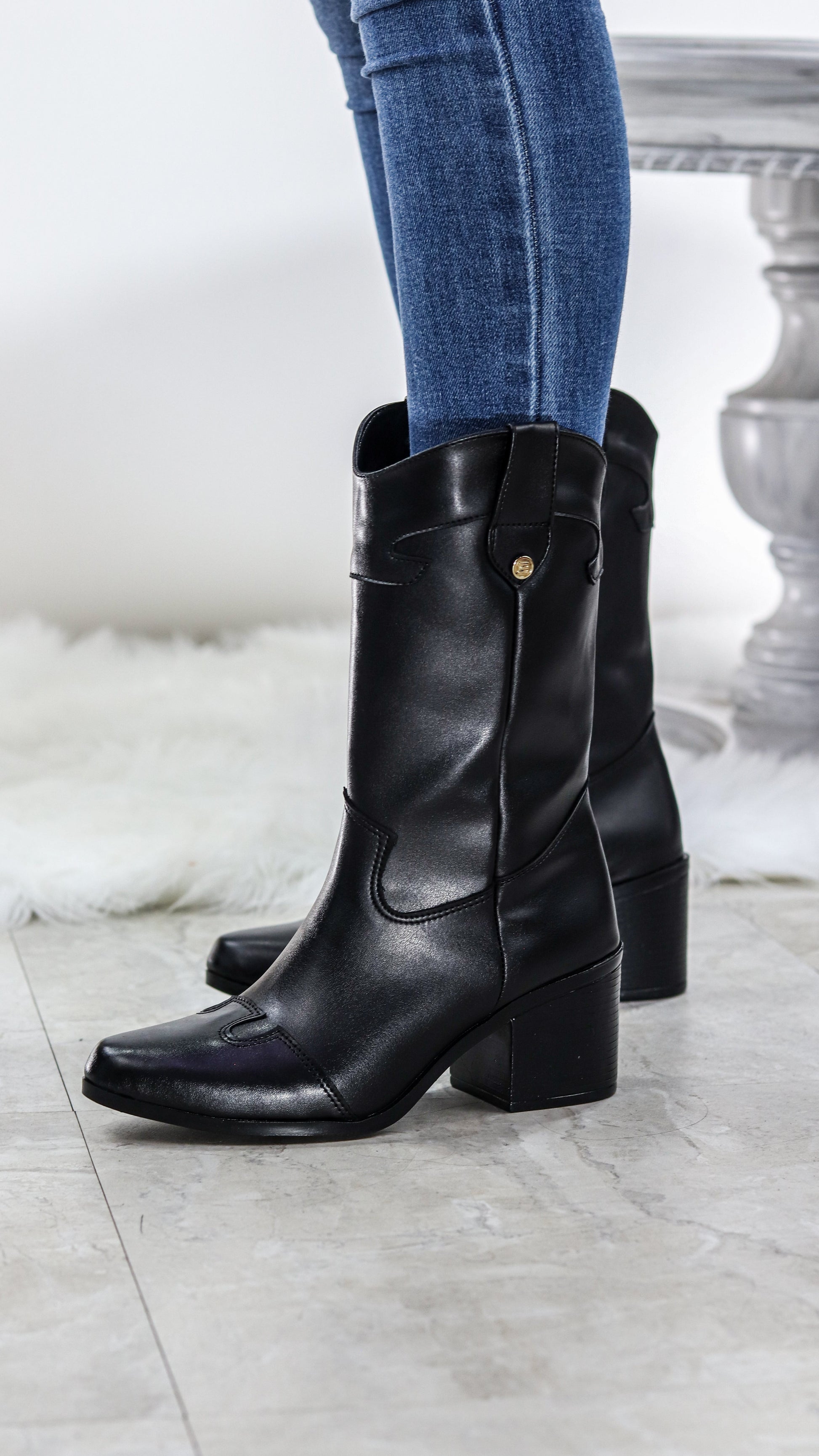 Western Negro | Botin casual vaquero mujer - EMME 