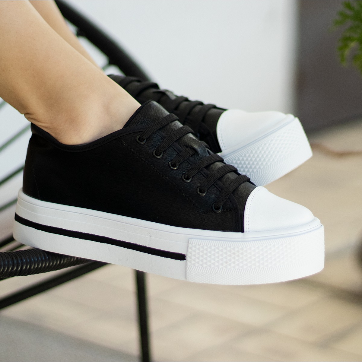 Birmania Casual Negro| Tenis casual suela alta